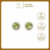 Bông tai đá tự nhiên peridot