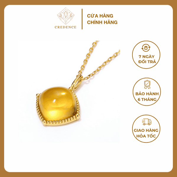 Dây chuyền Credence đá Citrine hình giọt nước CG03