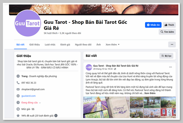 Shop Guu Tarot - địa chỉ mua bài Tarot cho người mới bắt đầu