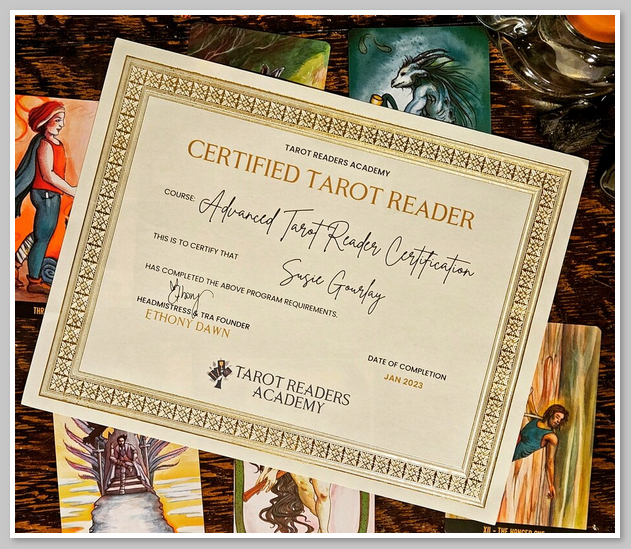 Certified Apprentice Tarot Reader là tấm bằng của một trong những tổ chức hàng đầu trên thế giới 