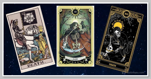 Lá Death trong Tarot thường mang ý nghĩa về sự kết thúc, sự thay đổi và sự tái sinh