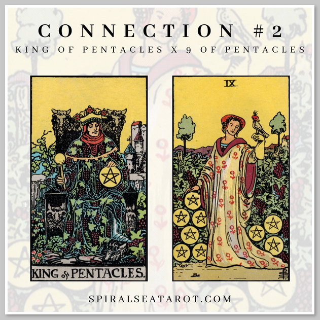 Lá bài King of Pentacles trong Tarot thường báo hiệu sự ổn định về tài chính và sự nghiệp