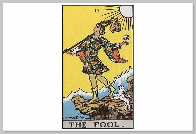 Lá bài Tarot The Fool tượng trưng cho sự khởi đầu mới, tinh thần phiêu lưu và khám phá